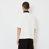 Men Cropped Polo Top - Off White - SM2610191A