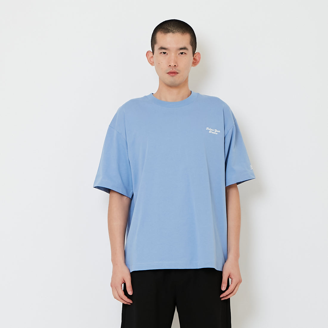 Men Embroidery Oversized Tee - Violet - SM2610200C