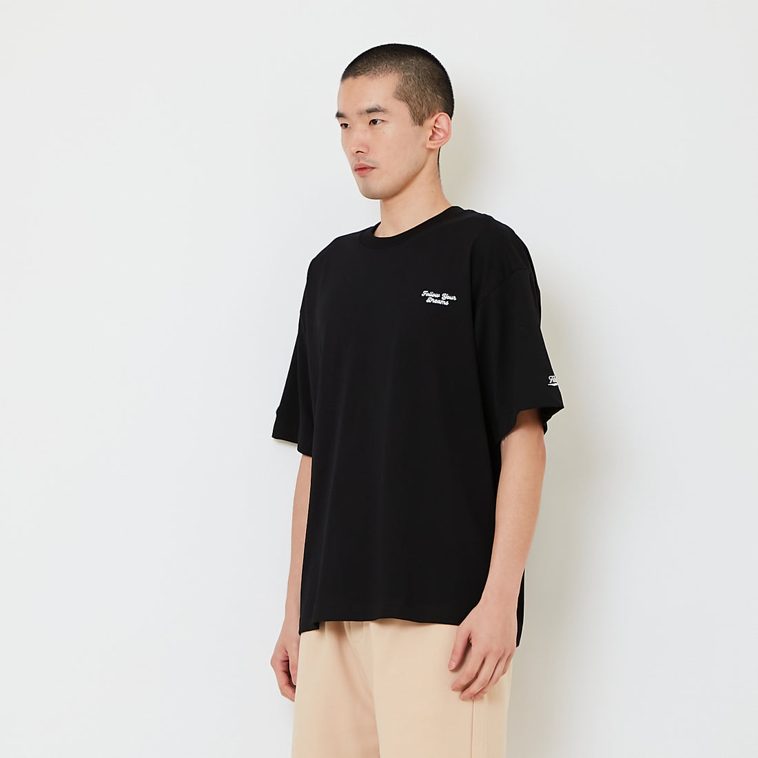 Men Embroidery Oversized Tee - Black - SM2610200E
