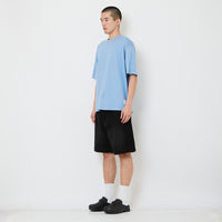 Men Wide Leg Denim Shorts - Black - SM2610208D