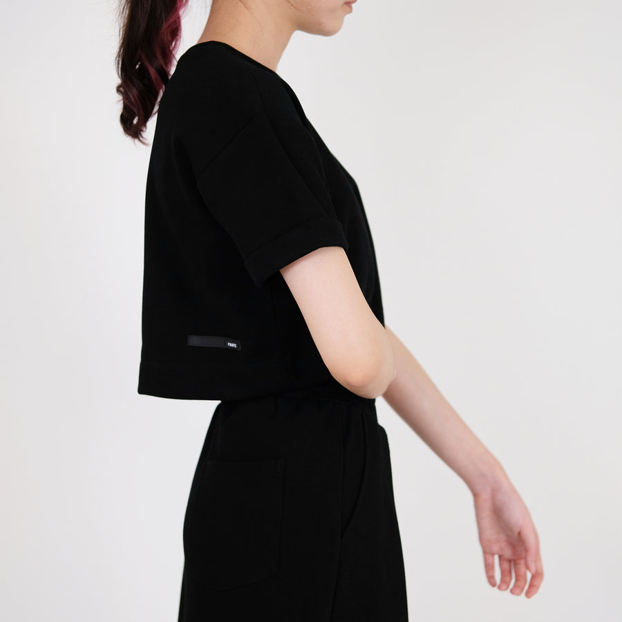 Women Pique Cropped Top - SW2307065