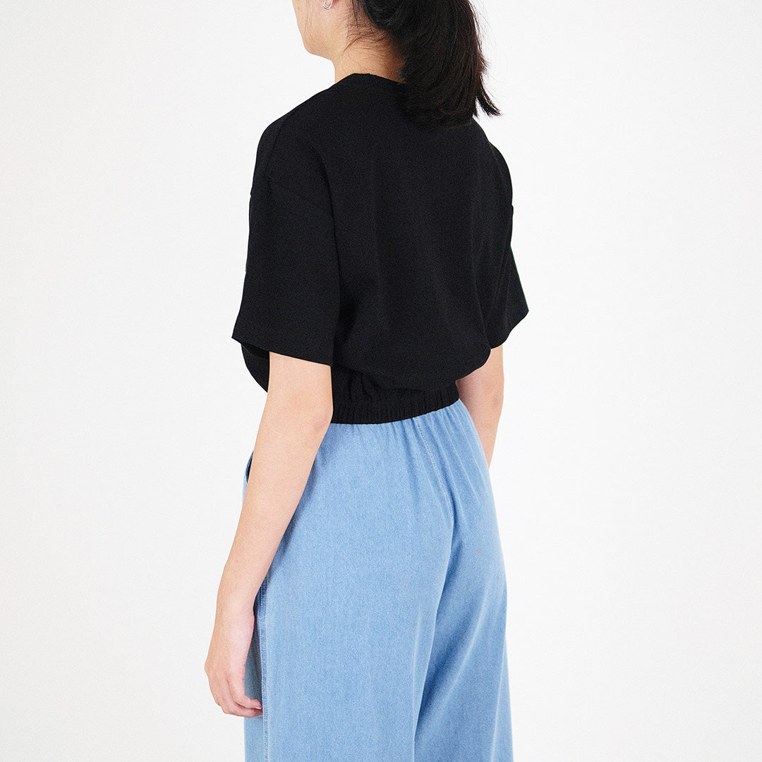 Women Cropped Top - Black - SW2212572E