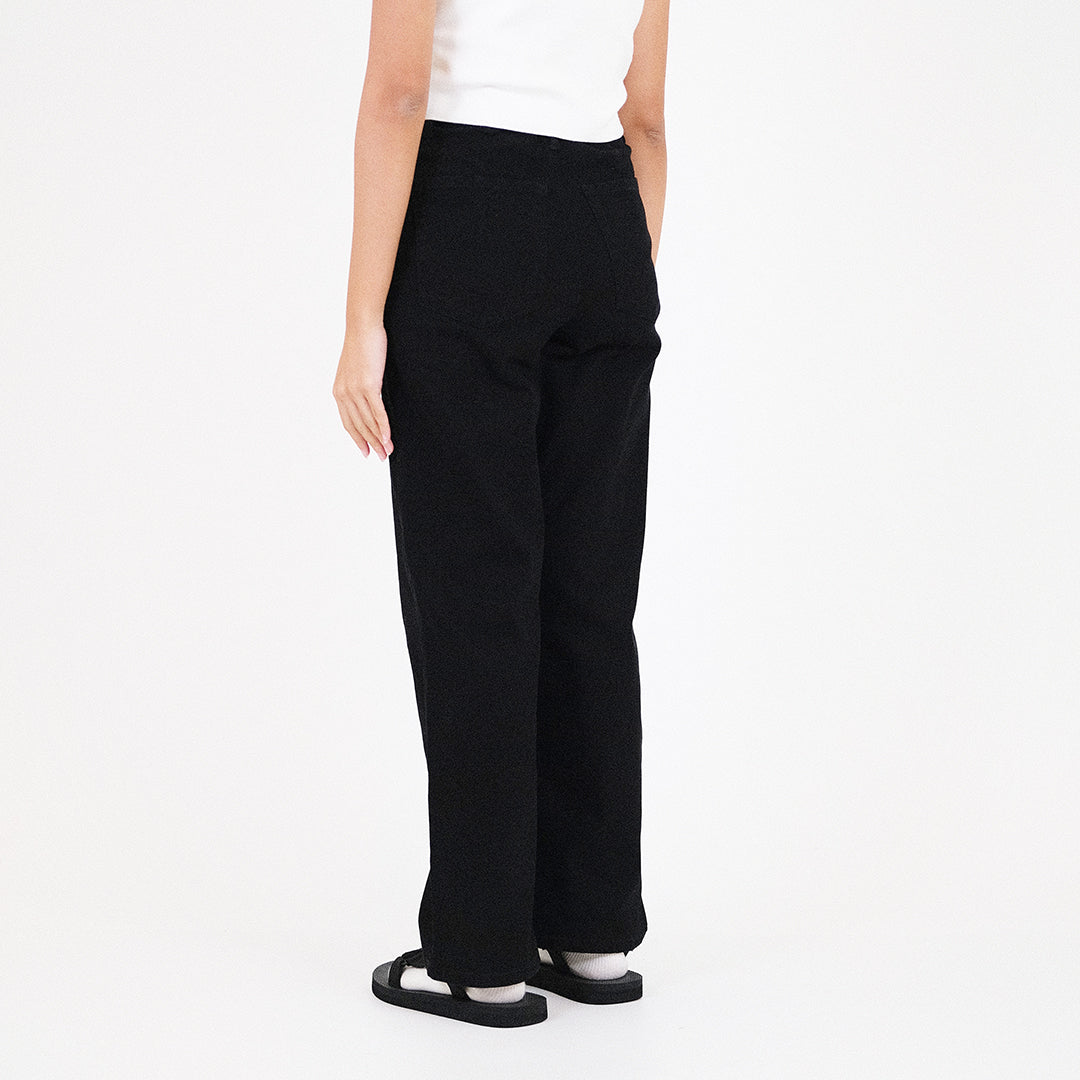 Women High Waisted Jeans - Black - SW2301024C