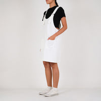 Women Denim Dungree Dress - Off White - SW2303048A
