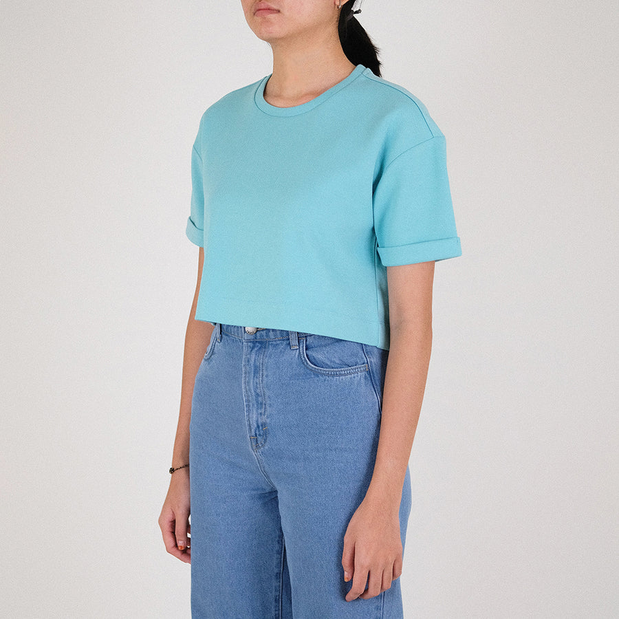 Women Pique Cropped Top - SW2307065