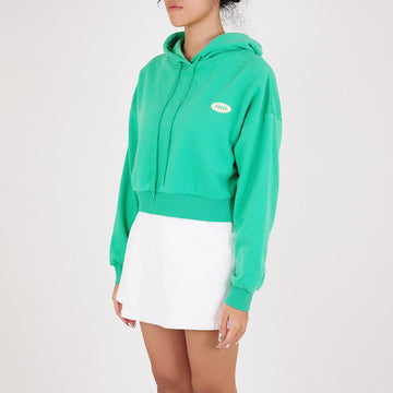 Women Cropped Hoodie - Green - SW2307070B