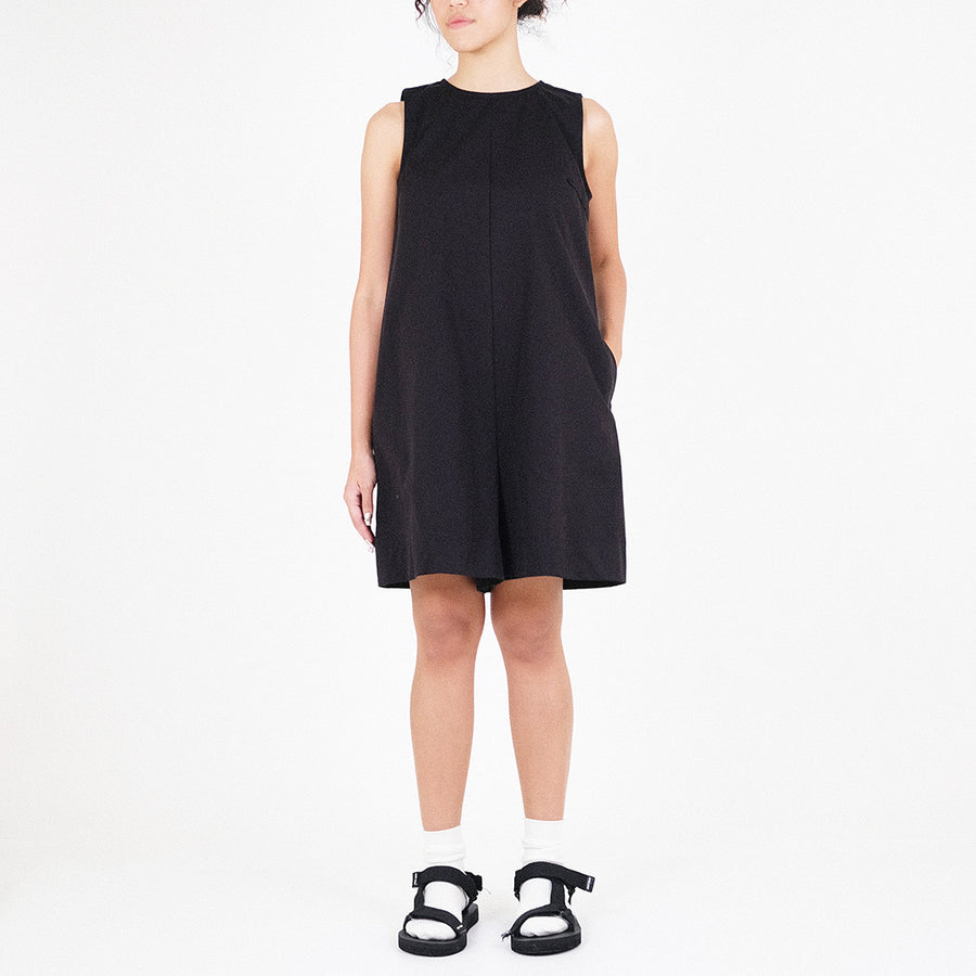 Women Relaxed Romper - Black - SW2307073B