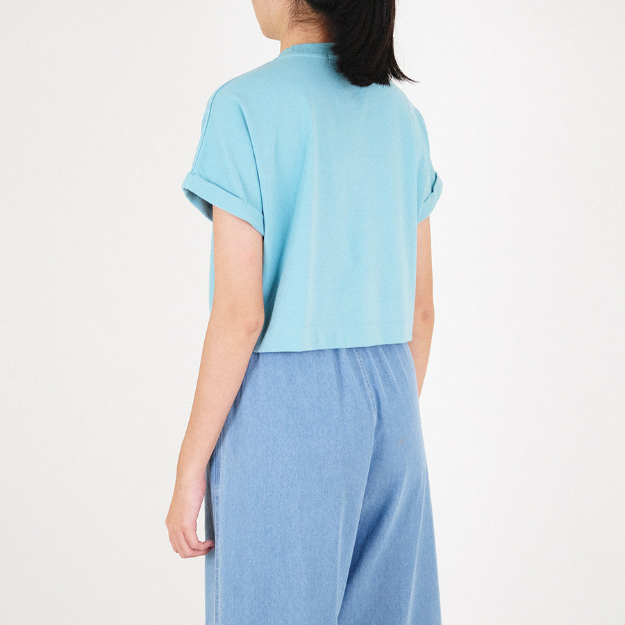 Women Cropped Top - Turquoise - SW2307075B (SW2209521)