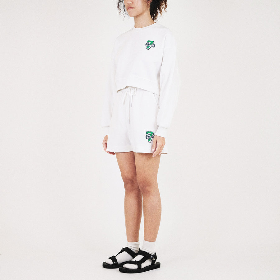 Women Elastic Waist Shorts - Off White - SW2307079A