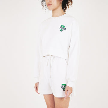 Women Elastic Waist Shorts - Off White - SW2307079A