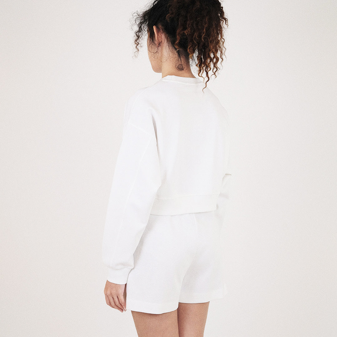 Women Elastic Waist Shorts - Off White - SW2307079A