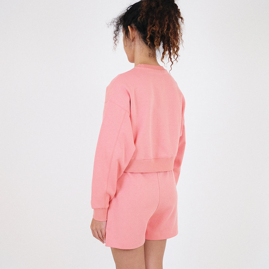 Women Elastic Waist Shorts - Pink - SW2307079C