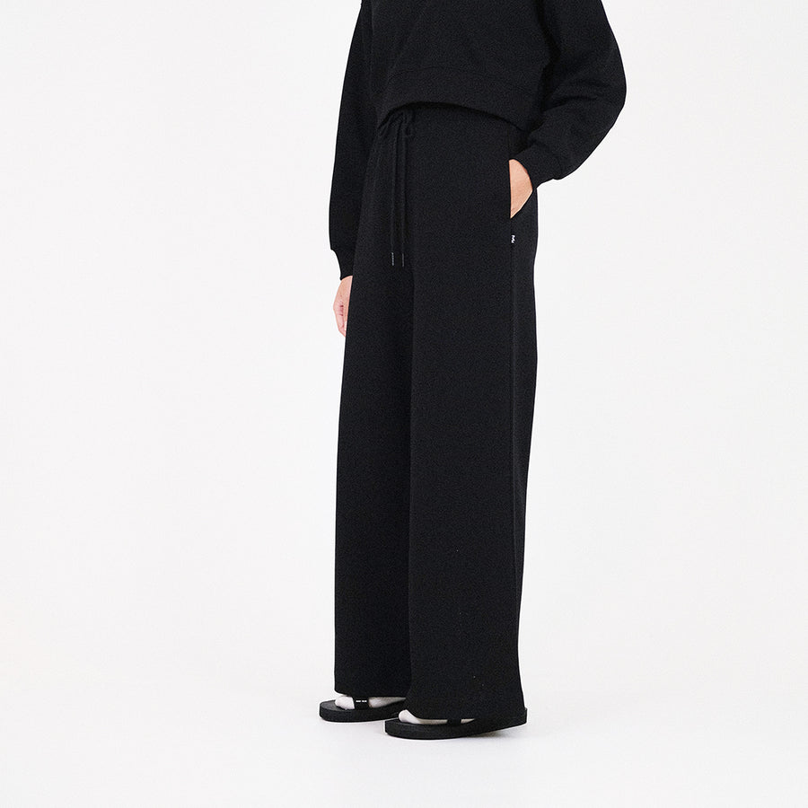 Women Elastic Waist Pants - Black - SW2307080B