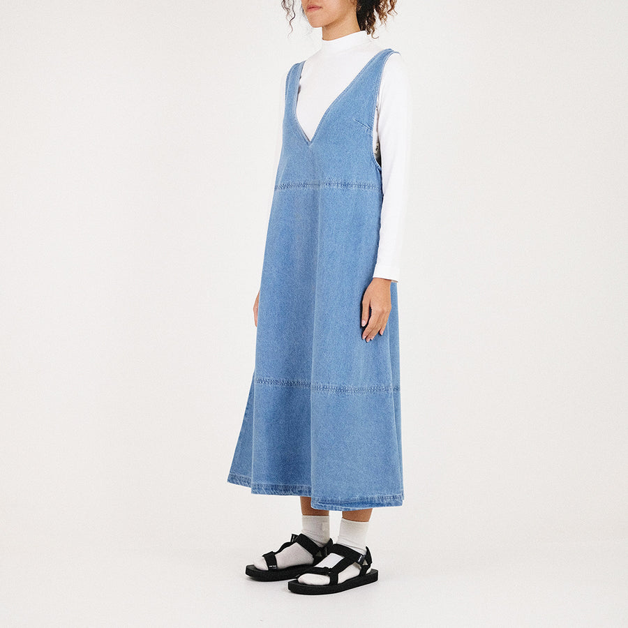Women Dungree Dress - Blue - SW2307085A
