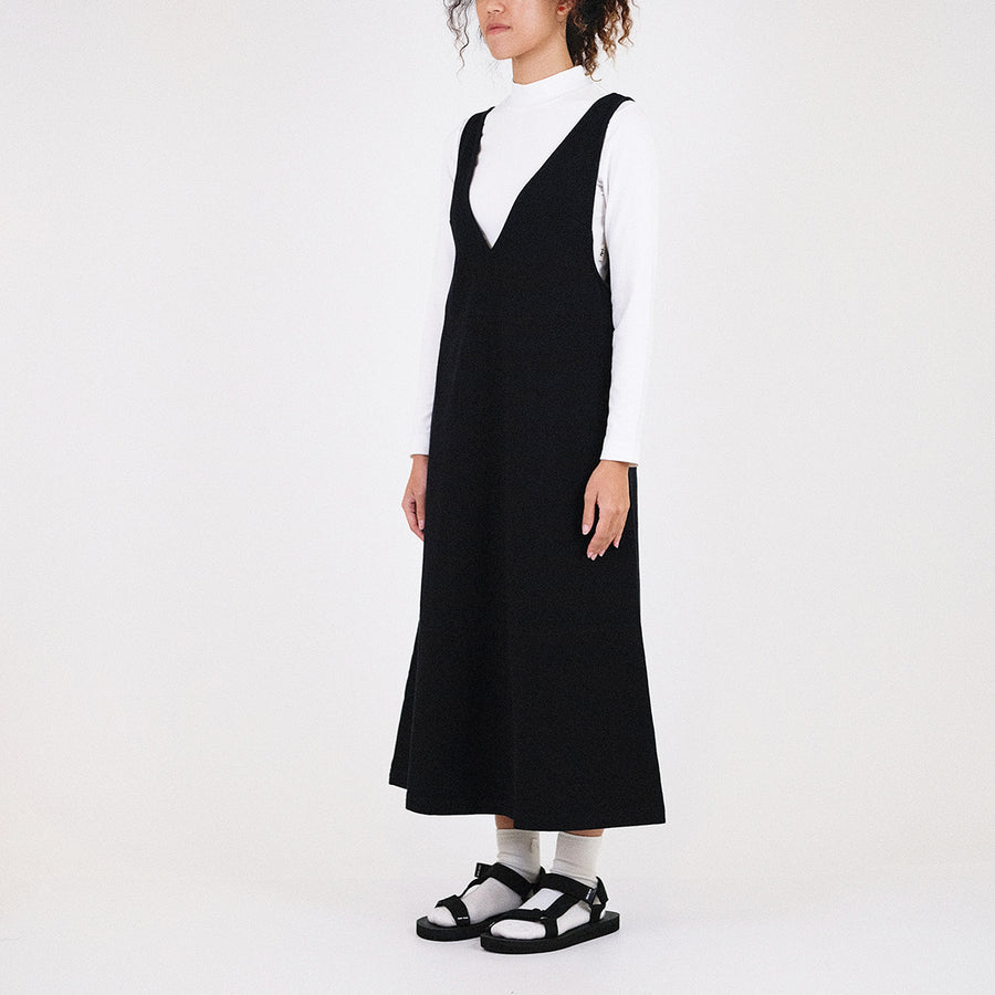 Women Dungree Dress - Black - SW2307085B