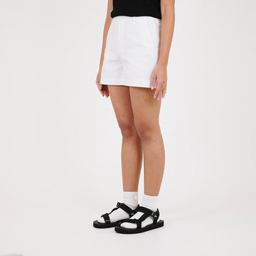 Women Basic Stretch Shorts - Off White - SW2307086A