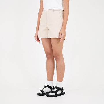 Women Basic Stretch Shorts - Khaki - SW2307086B