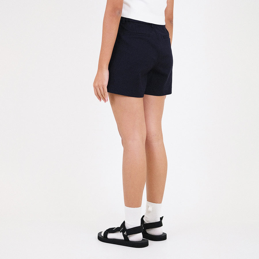 Women Basic Stretch Shorts - Navy - SW2307086C
