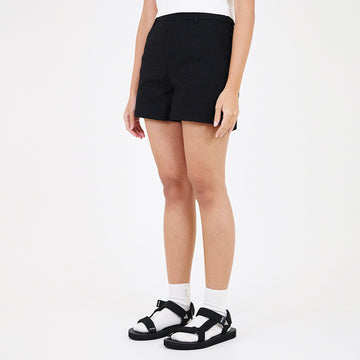 Women Basic Stretch Shorts - Black - SW2307086D