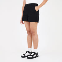 Women Basic Stretch Shorts - Black - SW2307086D