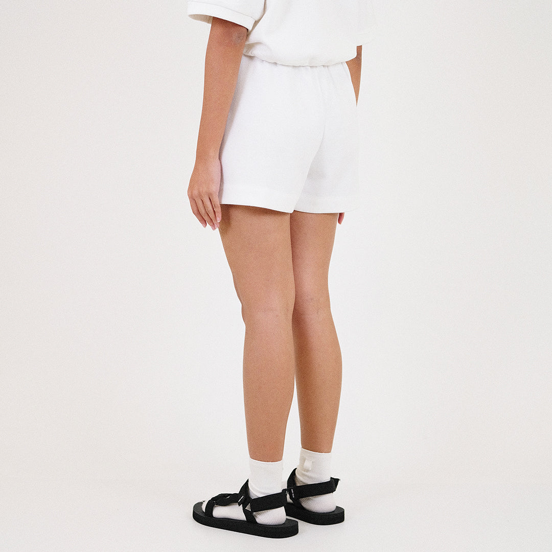 Women Pique Shorts - Off White - SW2308095A