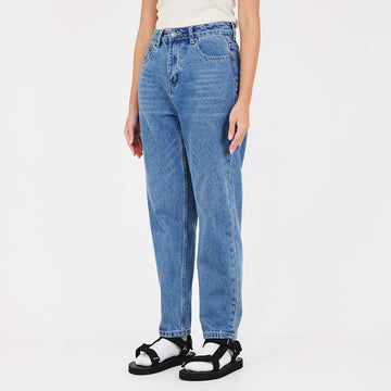 Women Mom Fits Jeans - Blue - SW2308098B