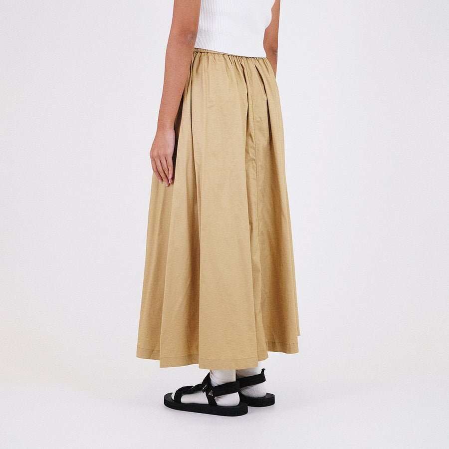 Women Maxi Flare Skirt - Khaki - SW2308099A