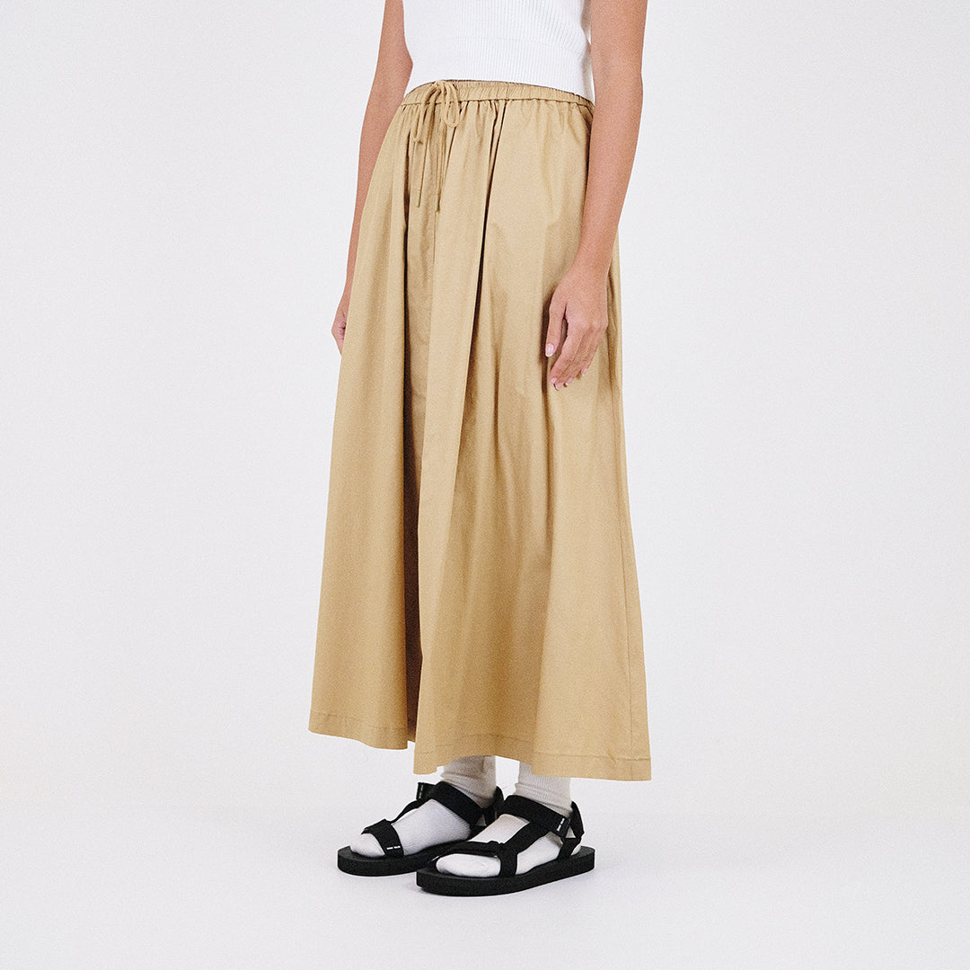 Women Maxi Flare Skirt - Khaki - SW2308099A