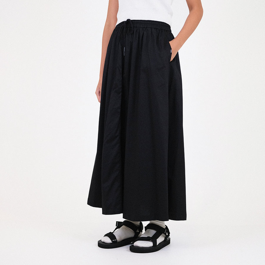 Women Maxi Flare Skirt - Black - SW2308099B
