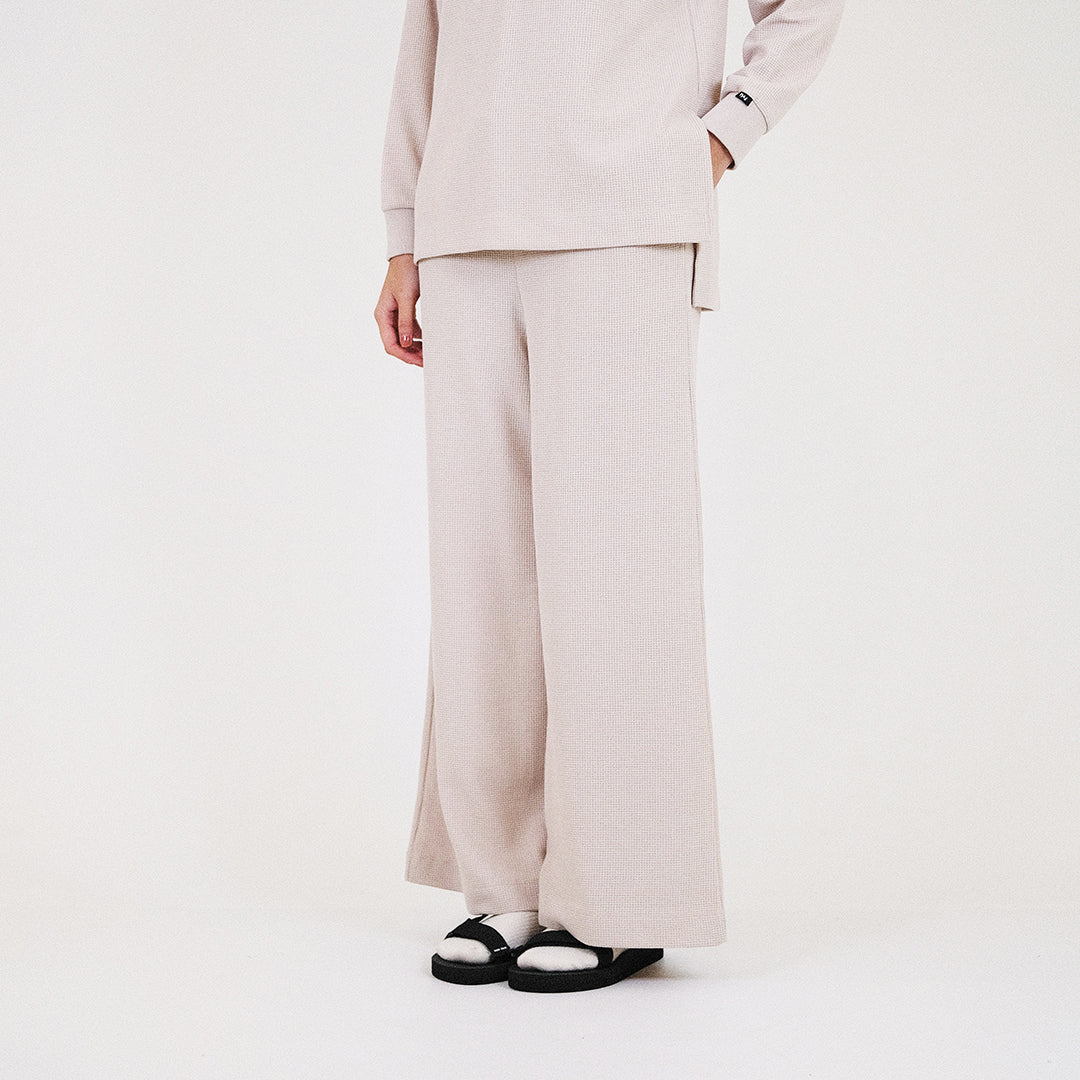 Women Waffle Knit Pants - Khaki - SW2308102A