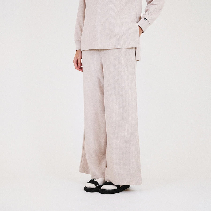 Women Waffle Knit Pants - Khaki - SW2308102A