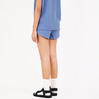 Women Waffle Knit Shorts - Blue - SW2309111C