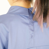 Women Shirt Dress - Blue - SW2309120B