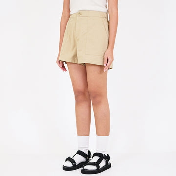 Women Paperbag Shorts - Khaki - SW2310134C