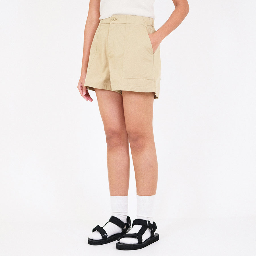 Women Paperbag Shorts - Khaki - SW2310134C