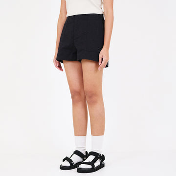 Women Paperbag Shorts - Black - SW2310134D