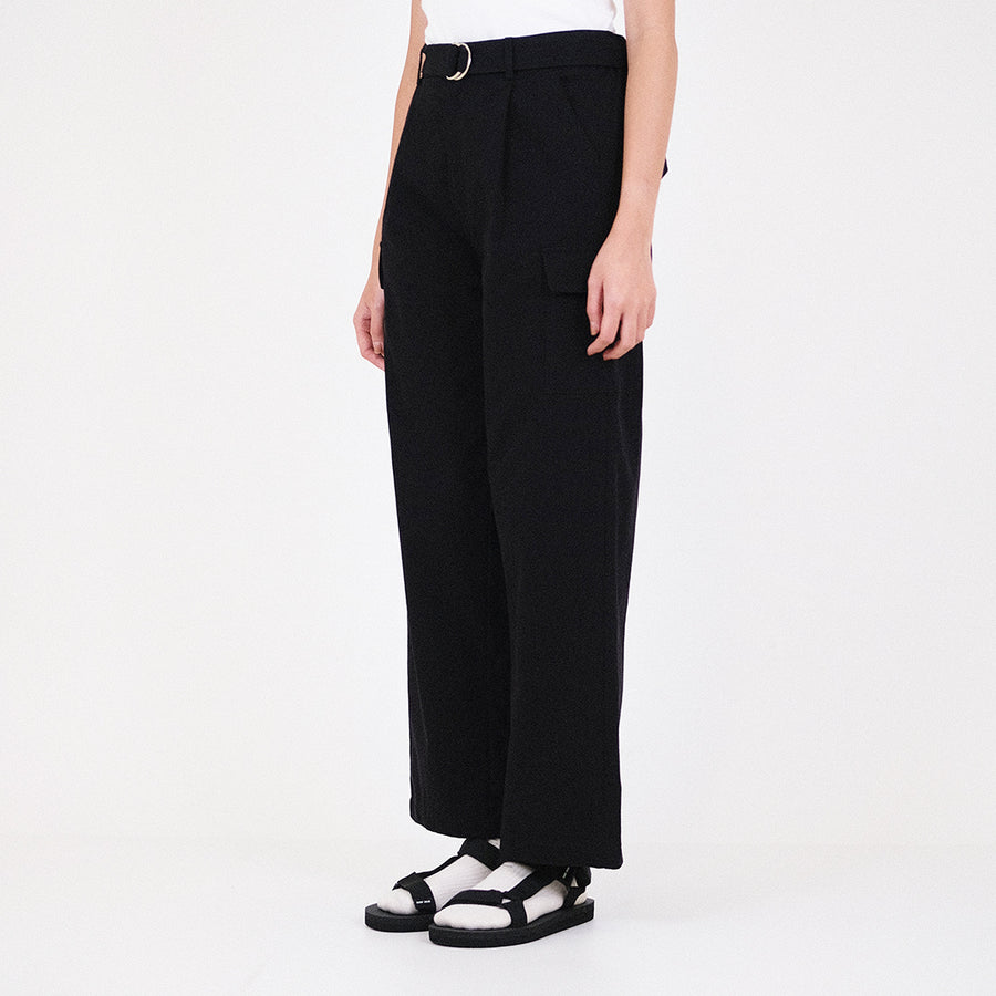 Women Wide Leg Pants - Black - SW2310136B