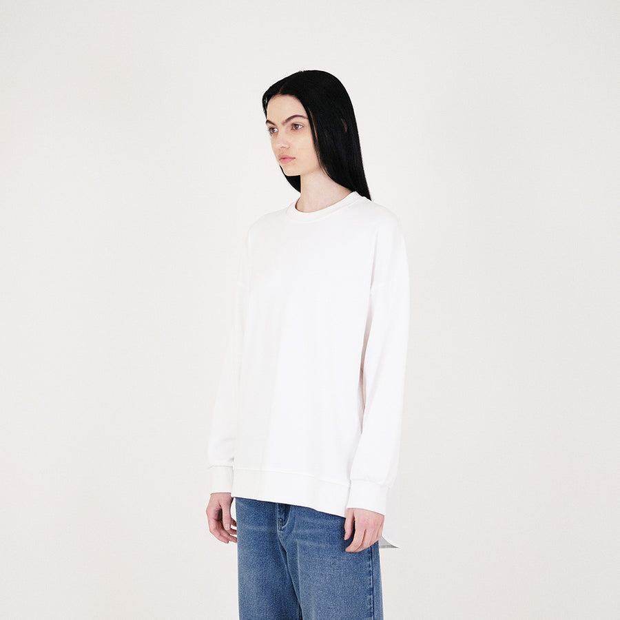 Women Combined Oversized Top - Off White - SW2311144A
