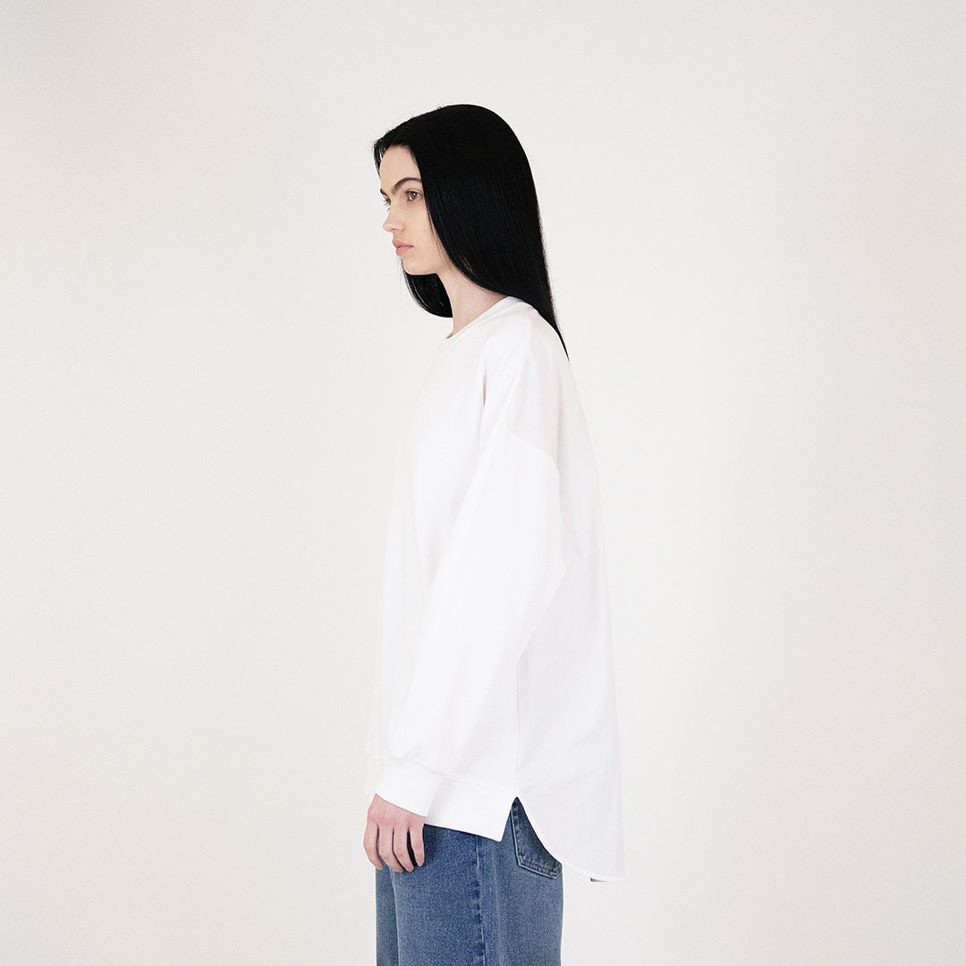 Women Combined Oversized Top - Off White - SW2311144A