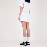 Women Elastic Waist Pique Shorts - Off White - SW2311146A