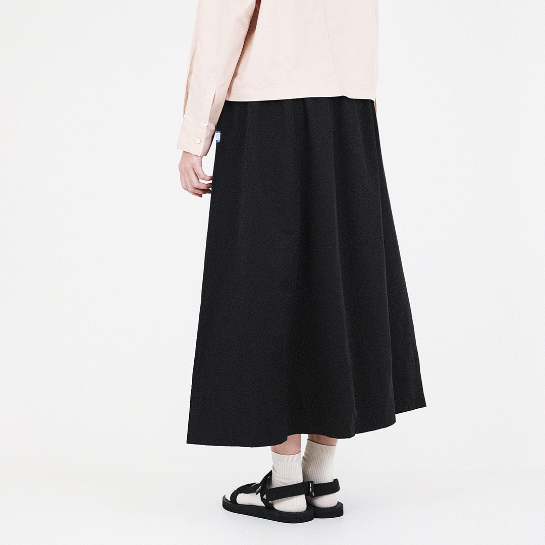 Women Maxi Flare Skirt - Black - SW2311150B