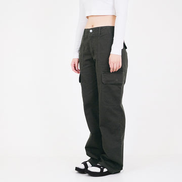 Women Cargo Pants - Dark Grey - SW2311180C