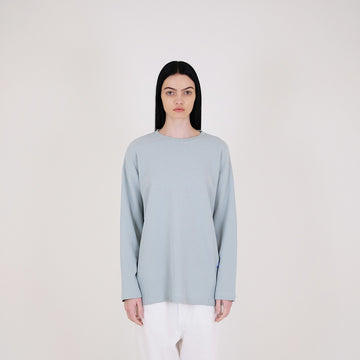 Women Waffle Knit Long Sleeve Top - Sage - SW2312165B