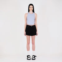 Women Denim Shorts - Black - SW2312170D