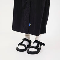 Women Nylon Midi Skirt - Black - SW2312171B