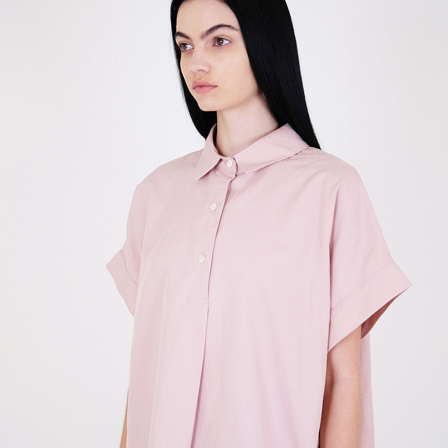 Women Oversized Rayon Shirt - Taupe - SW2312172C