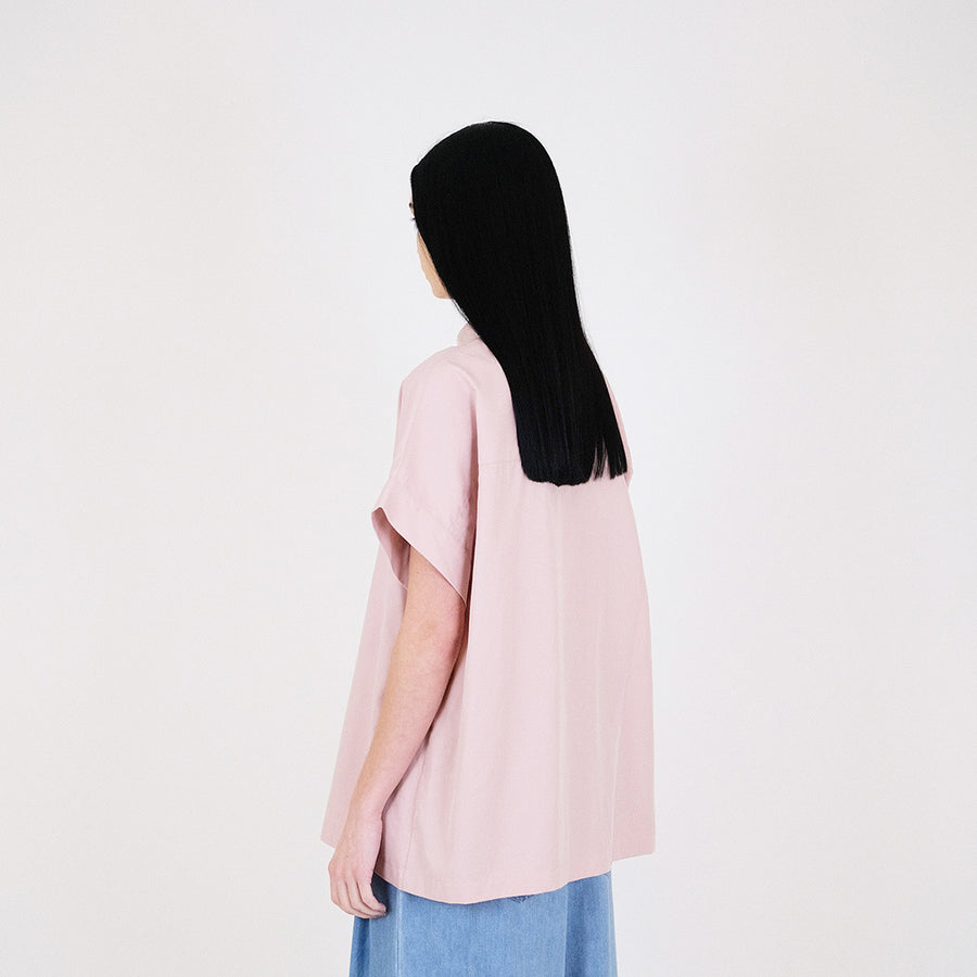 Women Oversized Rayon Shirt - Taupe - SW2312172C