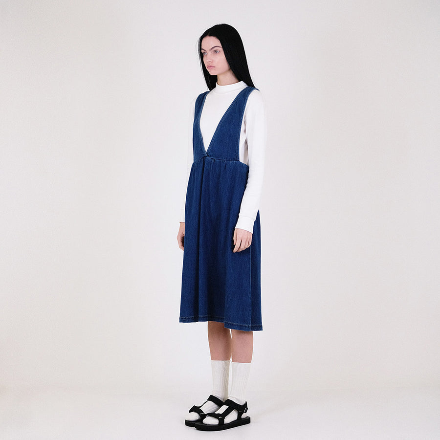 Women Denim Dungaree - Blue - SW2312174B