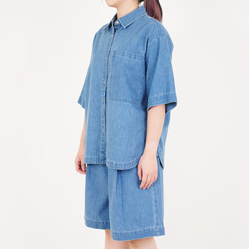 Women Denim Shirt - Light Blue - SW2312176Z