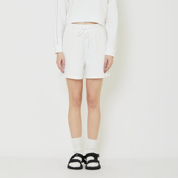 Women Pique Shorts - Off White - SW2401006A